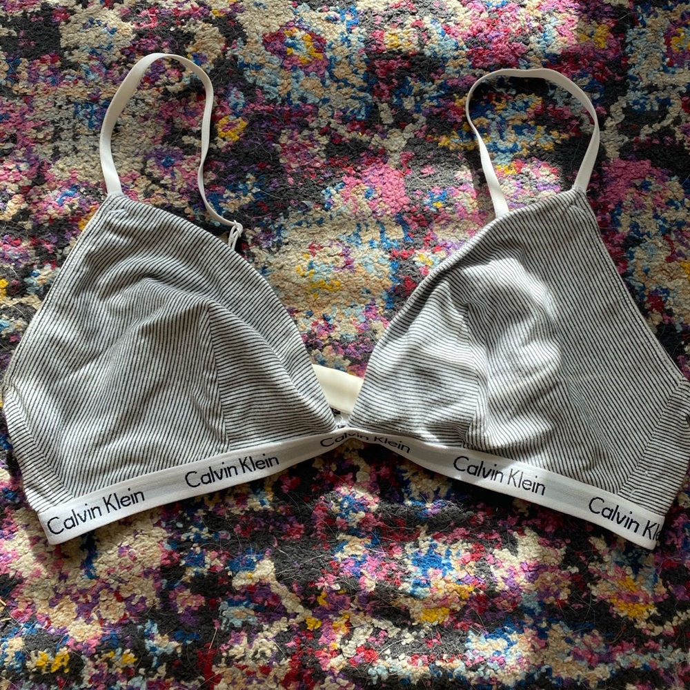 Calvin Klein striped bralette